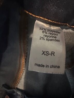 Maurices Dark Blue Women’s Jeggings with Brown Stitching